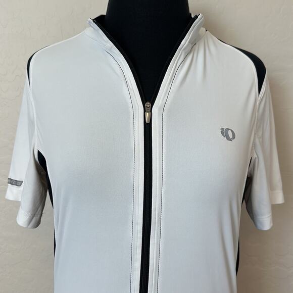 Pearl Izumi Elite Cycling Jersey 1121105 White Black Zip Front Back Pockets Sz M - Picture 4 of 15